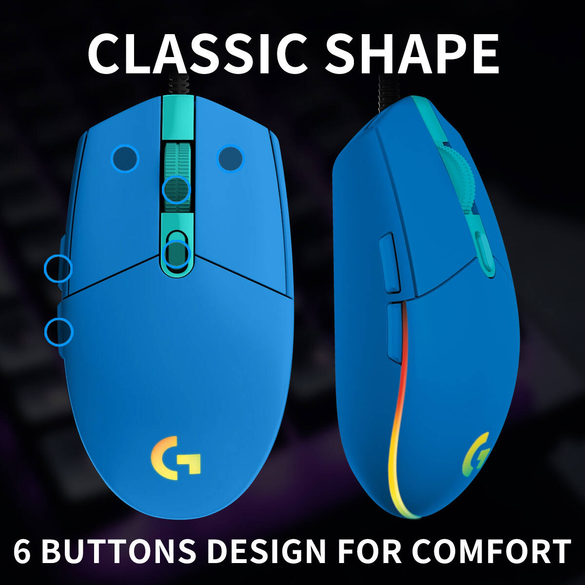 로지텍 G203 유선 게이밍 마우스 내구성 있는 케이스 - Logitech Mouse G203 리뷰 및 가격