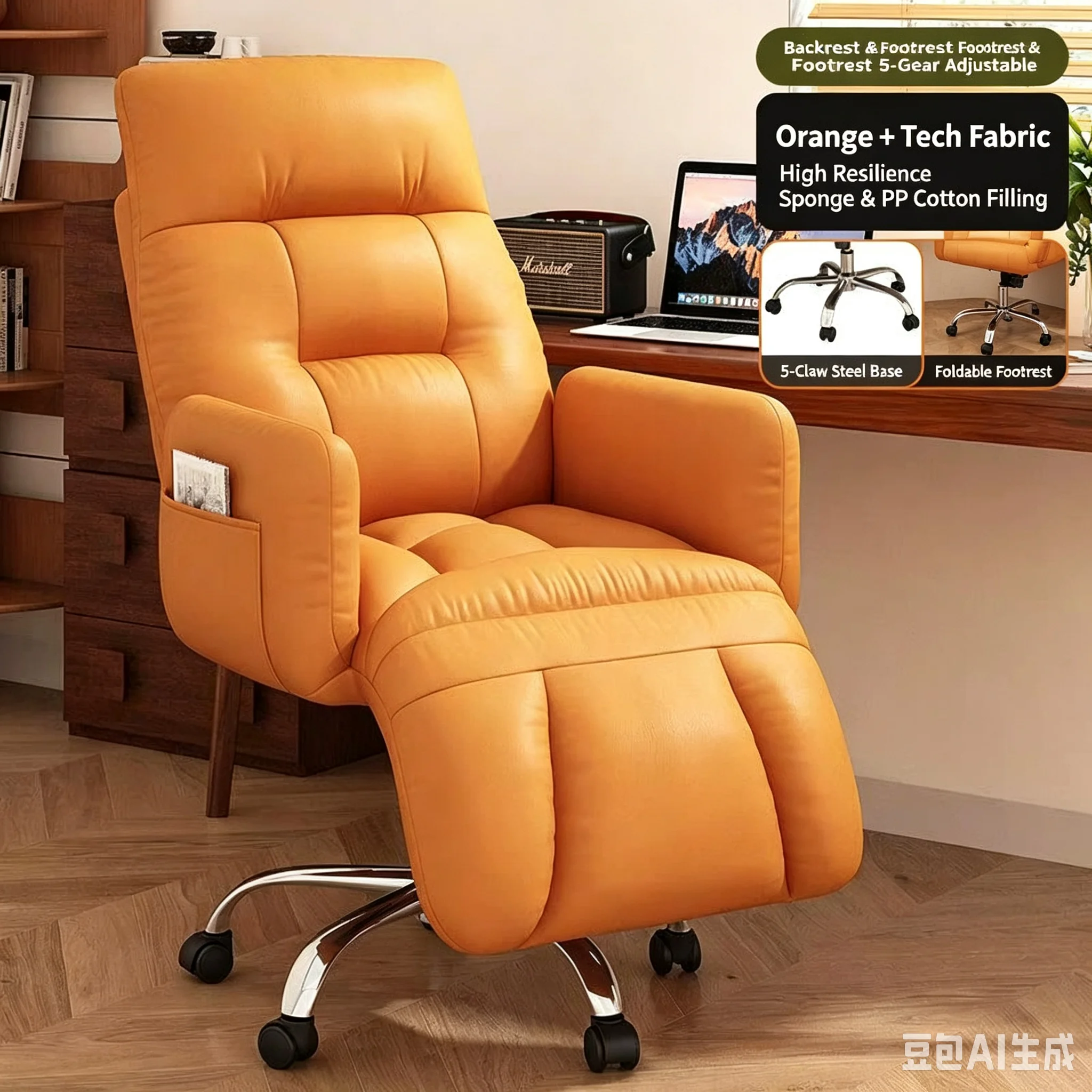 5단계로 조절 가능한 등받이 각도를 가진 사무용 의자, - Office Tech Gear 리뷰 및 가격