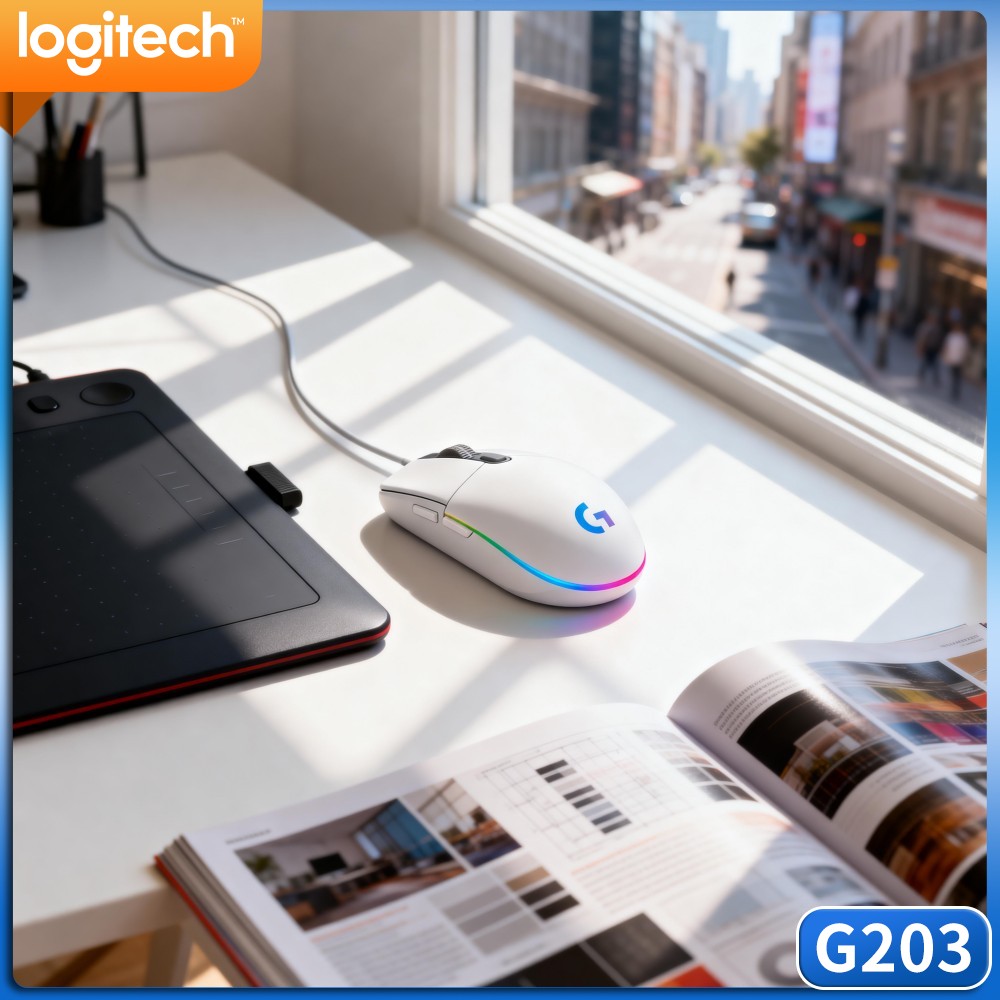 로지텍 G203 유선 게이밍 마우스 밝은 RGB 발광  - Logitech Mouse G203 리뷰 및 가격